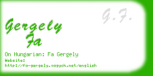 gergely fa business card